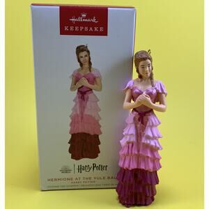 HALLMARK KEEPSAKE HARRY POTTER YULE BALL DRESS HERMIONE GRANGER FIGURE ORNAMENT